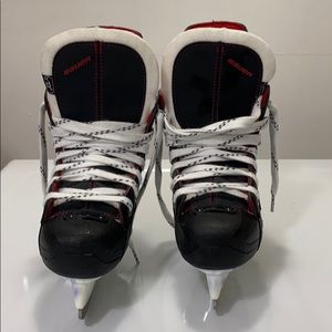 Bauer black and red ice skates